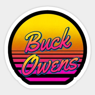 Buck Personalized Name Birthday Retro 80s Styled Gift Sticker